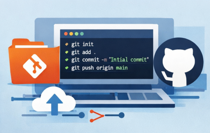 Getting started with Git workflow illustration